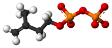 Ball-and-stick model of IPP