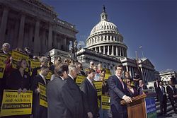 Congressman Jim Ramstad on the steps of the U.S. Capitol