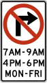 R3-1h No right turn (times and days) (3-lines)