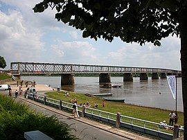 Mauves Bridge seen from the north bank of the Loire