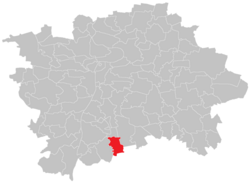 Location of Píšnice in Prague