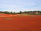 Red sand garden