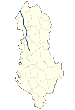 The SH1 runs across the counties of Durrës, Lezhë, Shkodër and Tirana.