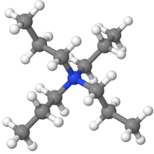 Ball-and-stick model of the tetrapropylammonium cation