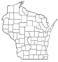 Location of Ashland, Wisconsin