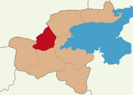 Map showing Güroymak District in Bitlis Province