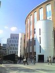 New building with the Aula Magna In the background: 2008 'Building of the Year, Learning: Universita Luigi Bocconi, Italy, by Grafton Architects