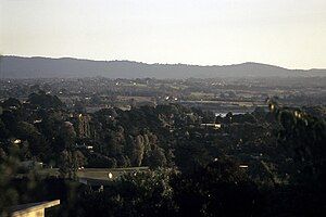 Greenhithe looking towards the Waitākere Ranges.