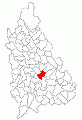 Location in Dâmbovița County