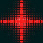 Computer-generated intensity pattern formed on a screen by diffraction from a square aperture