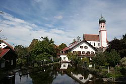 Church of Saint Agatha and the River Ach