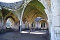 Remains of the undercroft of the lay brothers' refectory at Waverley Abbey, near Farnham, main town of the Borough of Waverley