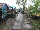 Wooden walkways in Syuru village