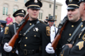 A Berks County sheriff wearing a mourning band on his badge, in Washington, DC, 2012[4]