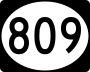 Highway 809 marker