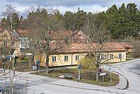 Gammelbyn (earlier a retirement home) viewed from Svedmyra (tunnelbanestation).