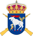 Coat of arms of the Jämtland Ranger Regiment (I 5/Fo 22) 1977–1994, the Jämtland Ranger Brigade (Fältjägarbrigaden, NB 5) 1994–2000 and the Jämtland Ranger Regiment (I 5) 2000–2004.