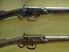 The breech end of two Kammerlader rifles