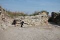 Part of the defensive wall with a tower entrance.