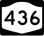 New York State Route 436 marker