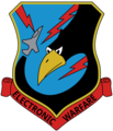 Shoulder patch of Unit 555 "Sky Crows" for Electronic Warfare (EW) at Tel Nof