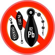 (Pb 82) Fishing Lead Sinkers Prohibited Sign