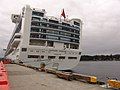 The back of the Sapphire Princess docked in Ketchikan.