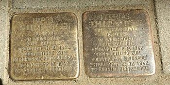 The couples Stolperstein in Liebenberg Castle