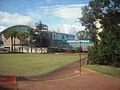 Gym (left) and AC Curtis Aquatic Centre (right), Centenary Park (foreground)