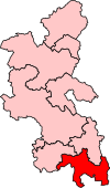 A medium constituency, located in the far south of the county.