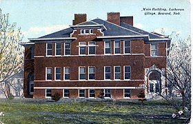 Becker Hall housed many activities before being demolished in 1999[5]