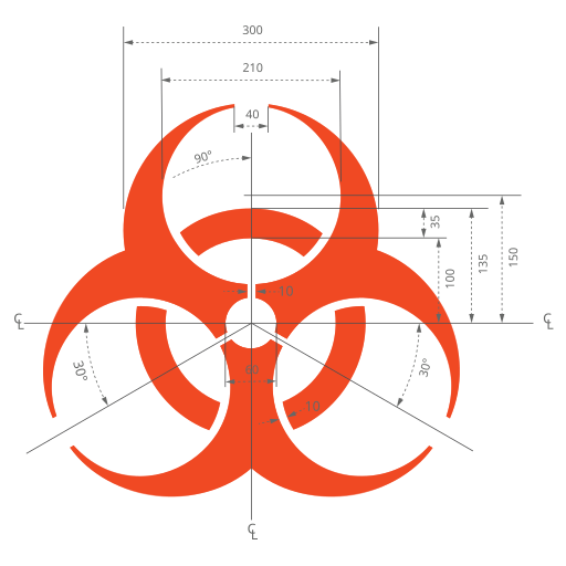 File:Biohazard Symbol Specification.svg