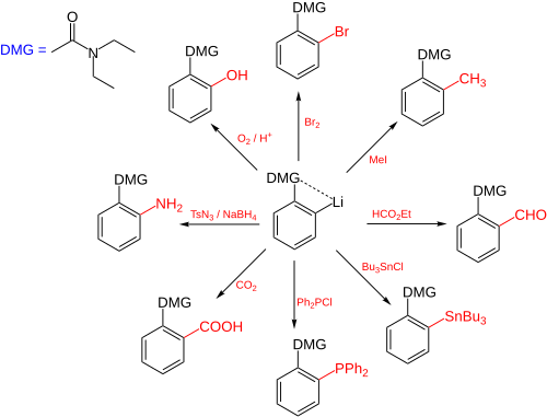 Scheme 2. Scope of DoM reactions (ref. Snieckus 1990)