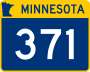 Trunk Highway 371 marker