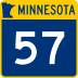 Trunk Highway 57 marker