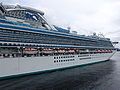 The Sapphire Princess docked in Ketchikan.