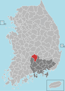 Location in South Korea