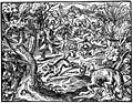 Drawing of a wolf hunt from Neuw Jag vnnd Weyderwerck Buch, Frankfurt am Main 1582