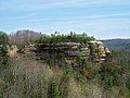 Rock cliff within the park.