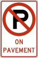 R8-3c No parking on pavement