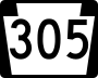 Pennsylvania Route 305 marker