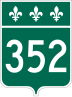 Route 352 marker