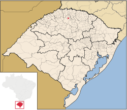 Location of São Pedro das Missões in Rio Grande do Sul