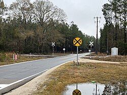 Canadian National Railway crossing in Wingate, Mississippi