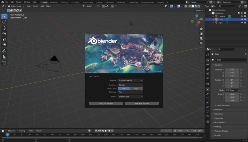 File:Blender 3.3.0 screenshot.png