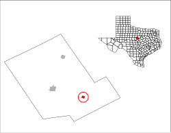 Location of Gustine, Texas