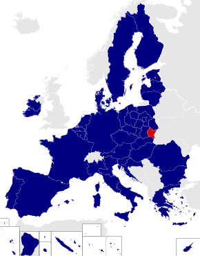 Map of the European Parliament constituencies with Subcarpathian highlighted in red