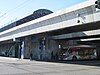 A view of Firestone station from street level