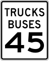 R2-2bP Trucks and buses speed limit (plaque)