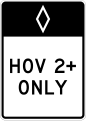 R3-11b HOV 2+ only (full-time) (post-mounted)